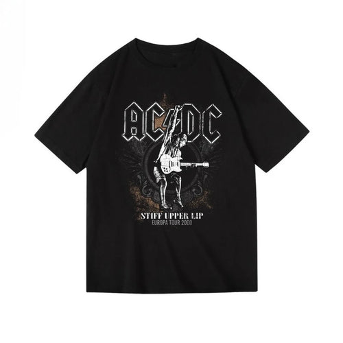 Acdc Band-themed Printed Graphic T-shirts for Men