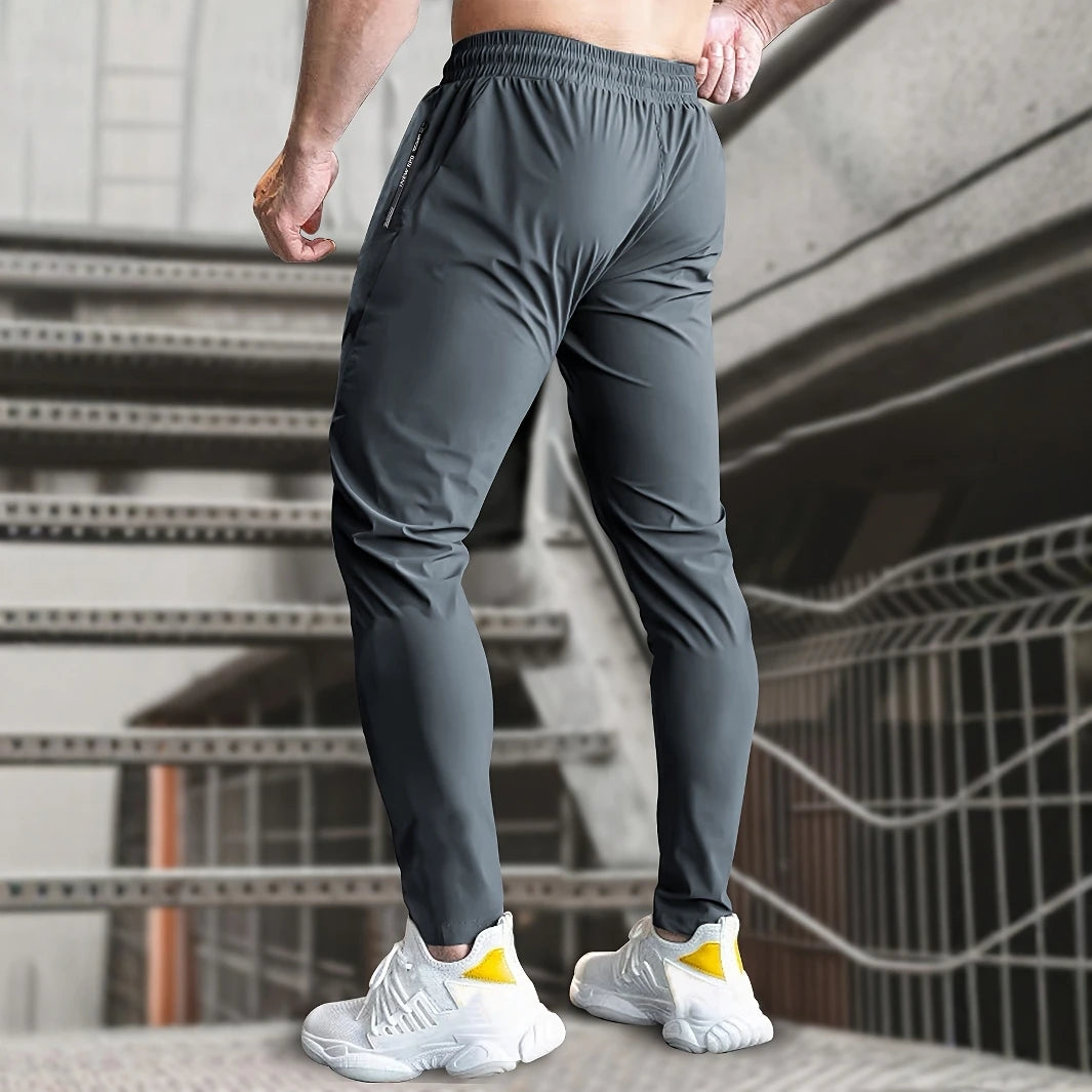 Men High Elasticity Ice Silky Men Joggers