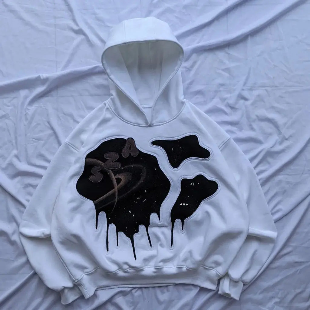 Harajuku Casual Print Loose Hoodie