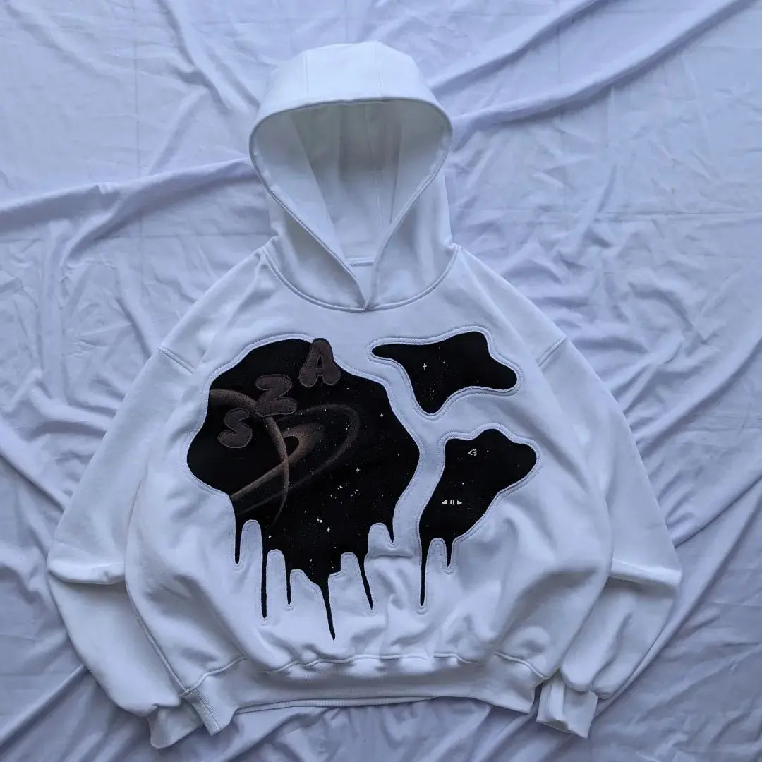 Harajuku Casual Print Loose Hoodie
