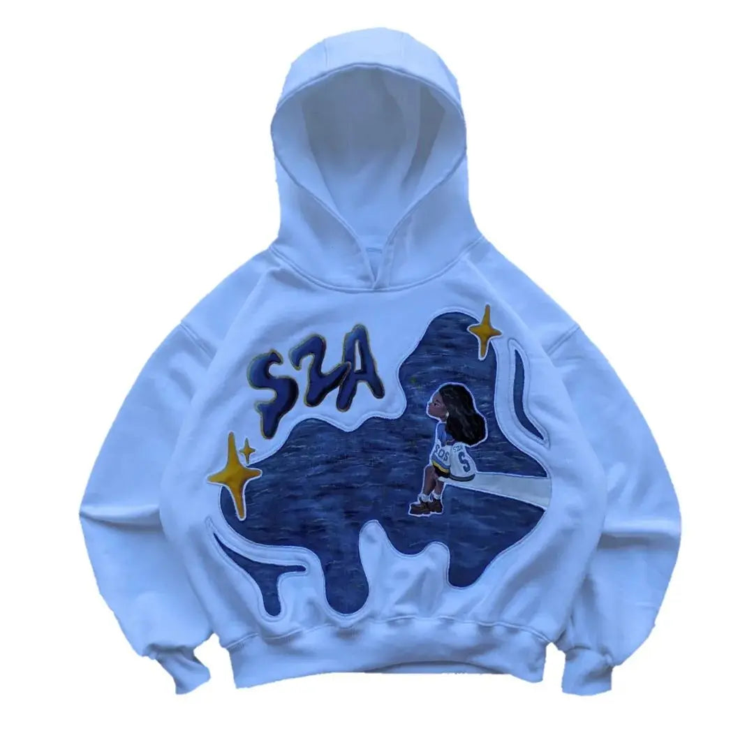 Harajuku Casual Print Loose Hoodie