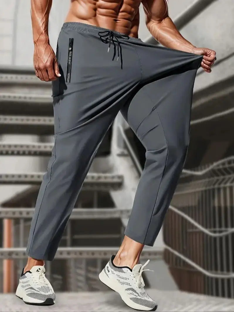 Men High Elasticity Ice Silky Men Joggers