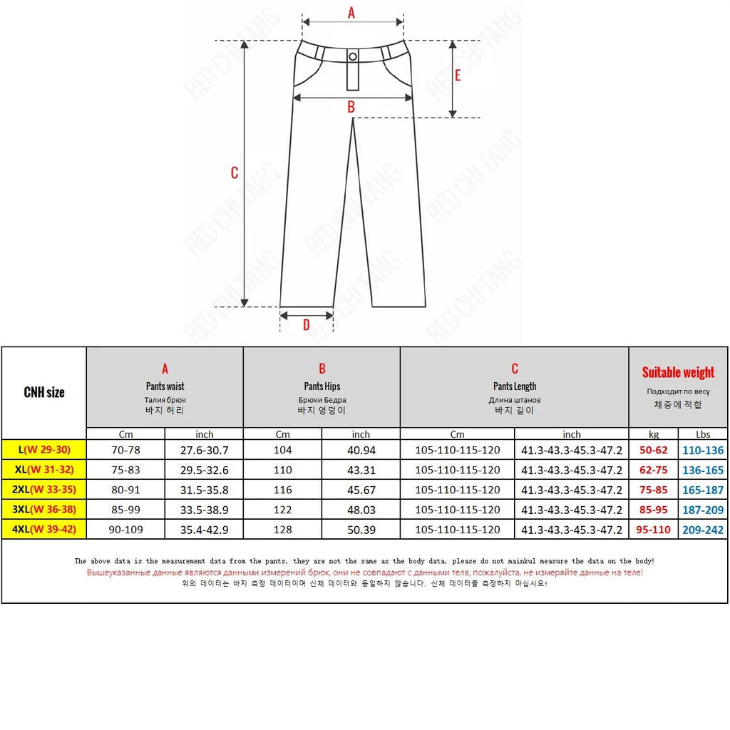 Extra Long Length Summer Men Trouser