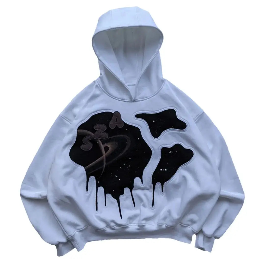 Harajuku Casual Print Loose Hoodie