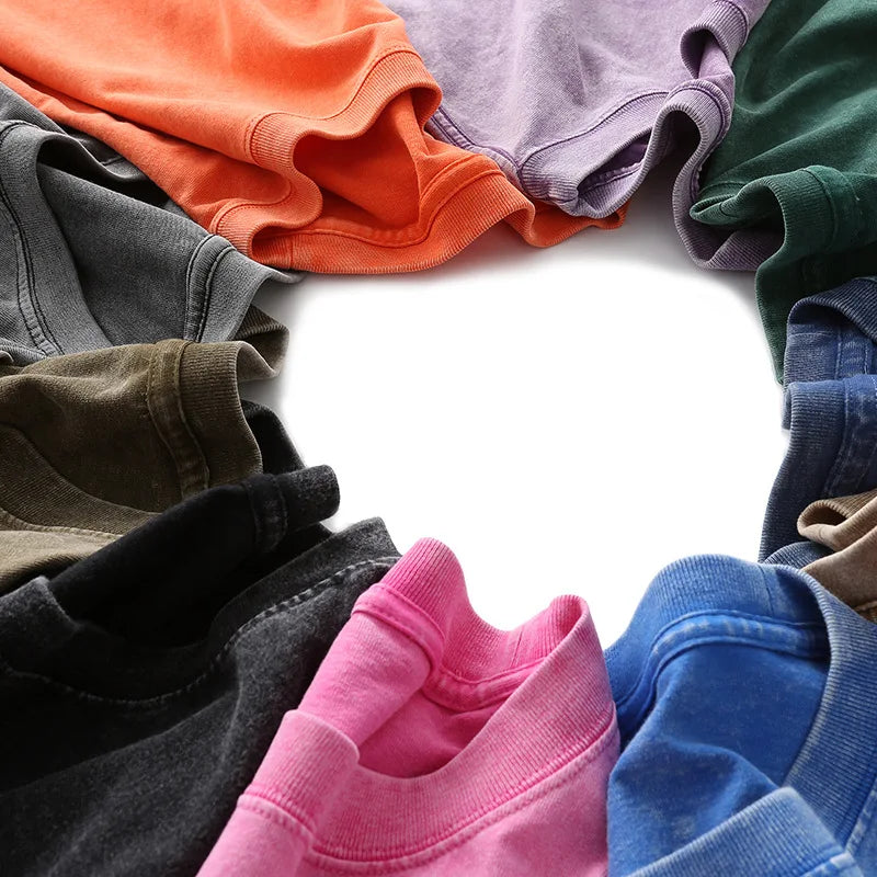 Cotton Retro Men Vintage T-shirt
